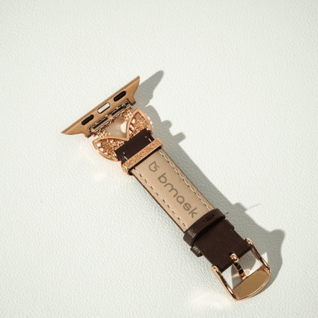 سوار ساعة جلد لومورا WAX613 باللون البني الغامق