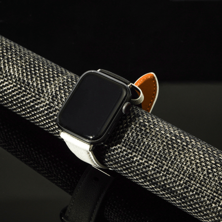 سوار ساعة جلد لومورا WAX231 باللون الابيض والاسود