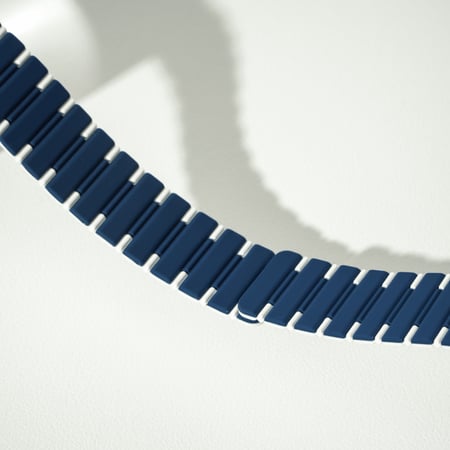 سوار ساعة سيلكون مغناطيسي أبزوربشن باللون الازرق الغامق والابيض