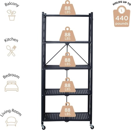 رفوف معدنية قابلة للطي