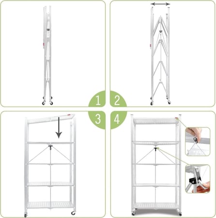 رفوف معدنية قابلة للطي