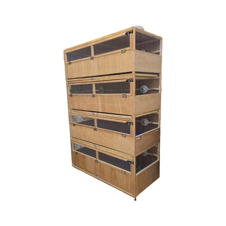 حاضنة خشب 4 أدوار أوتوماتيك بتدفئة ذكية