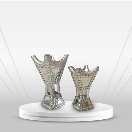 طقم مطايب حبتين لون فضي