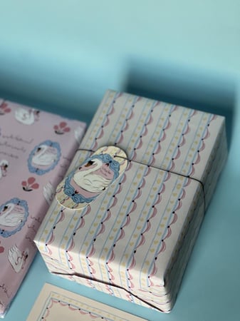 مجموعة ورق تغليف بجع ( ورقتين )