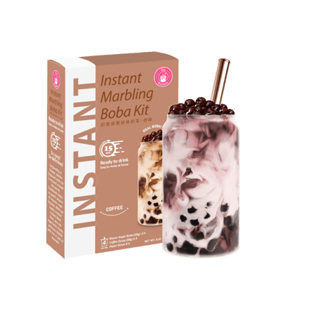 شاي البوبا بنكه القهوة ( 4 أكواب)