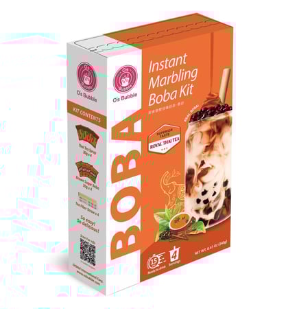 شاي البوبا بنكه الشاي التايلندي ( 4 أكواب)