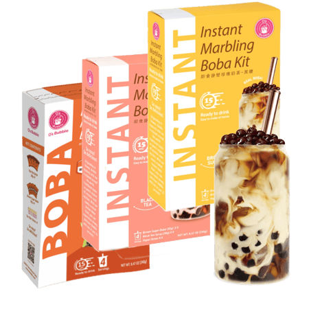 شاي البوبا حزمة الشاي (سكر البني، شاي الأسود، الشاي التايلندي) ( 12 أكواب)