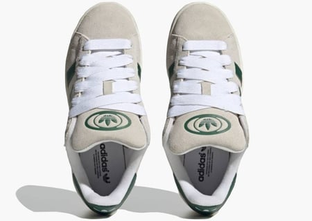Adidas Campus 00s Crystal White Dark Green