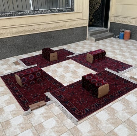 طقم مدات رياش ملبسة