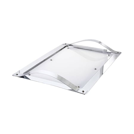 طوفرية اكريلك بحواف استيل مقاس 47*33 سم