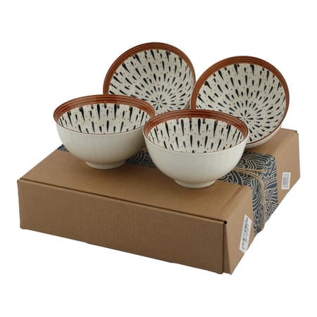 طقم زبدية سيراميك 4 حبة