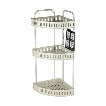 رف حمام استانلس 3 دور زاوية