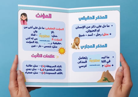 ‎مطوية المذكر والمؤنث - اول متوسط.