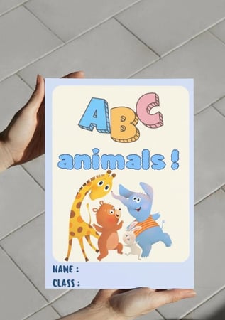‎مطوية Animals - الحيوانات بالإنجليزية..