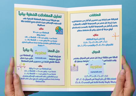 ‎مطوية العلاقات والدوال الخطية - ثالث متوسط.