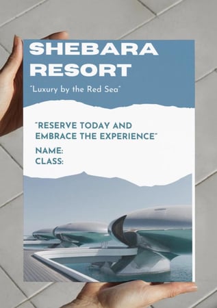 Resort brochure مطوية المنتجع