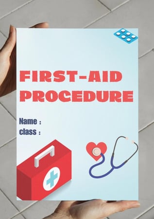 ‎مطوية الاسعافات الأولية .