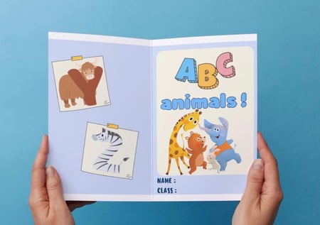 ‎مطوية Animals - الحيوانات بالإنجليزية..