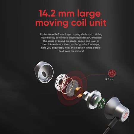 RedMagic WH4008 | سماعة ألعاب 3.5mm بصوت دقيق وتحكم سلكي