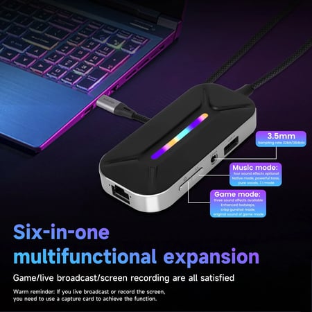 Sarafox XS6 Pro 6in1 وصلة سارا فوكس XS6 Pro الاحترافية 6 في 1