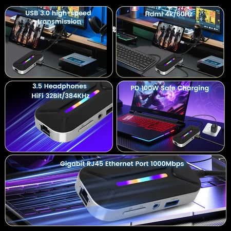 Sarafox XS6 Pro 6in1 وصلة سارا فوكس XS6 Pro الاحترافية 6 في 1