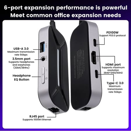 Sarafox XS6 Pro 6in1 وصلة سارا فوكس XS6 Pro الاحترافية 6 في 1