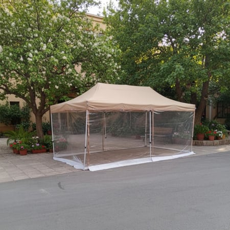 مضلة المنيوم ثقيل  4 جهات شفاف