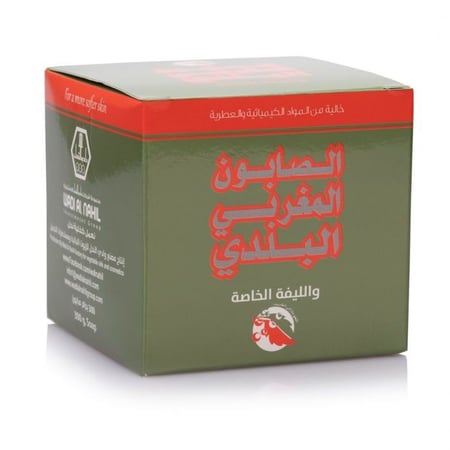 وادى النحل، صابون مغربى 300 جم مع ليفة - 1 عبوة