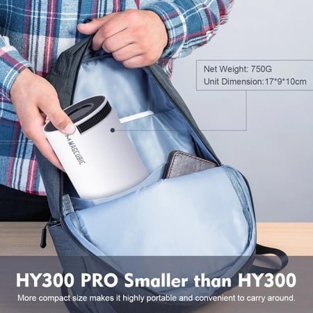 Magcubic Projector HY300 PRO 4K Android 11 Dual Wifi6 260ANSI بروجكتور منزلي محمول