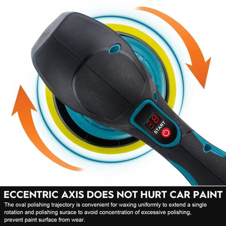 Gisam 8Gear Digital Display Cordless Car Polisher جهاز تلميع السيارات اللاسلكي من Gisam