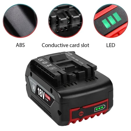 بطارية بديلة 18V – سعة 6.0Ah – متوافقة مع أدوات Bosch Professional