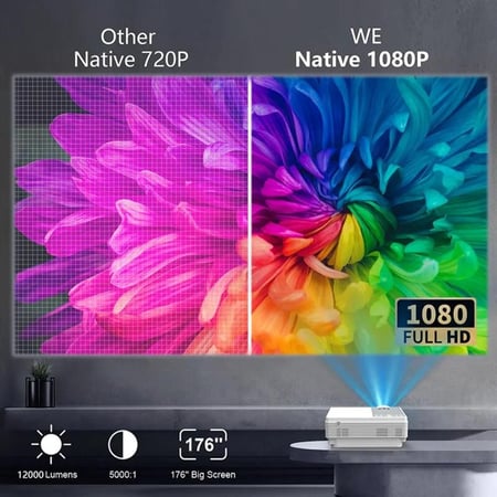 TFlag L36P Projector Full Hd 1080P 4K Wifi بروجكتور منزلي اتش دي