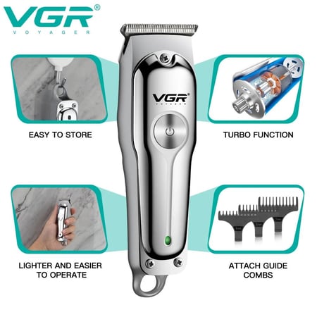 VGR V-071 – ماكينة حلاقة احترافية للرجال | لاسلكية – دقيقة – متعددة الاستخدام