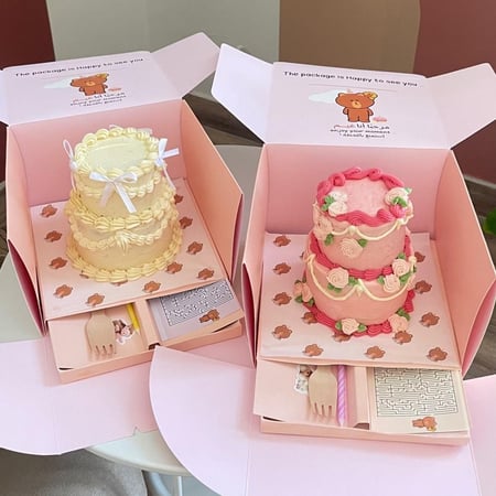 كيكة 4 انش + 3 انش بطابقين