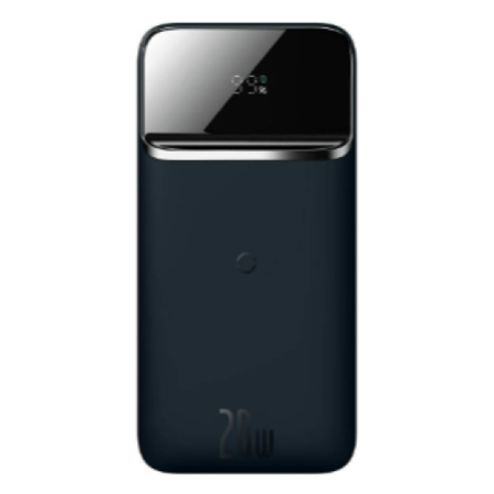 بطارية متنقلة بيسوس 10 الف مع الشحن اللاسلكي بقدرة 20 واط ازرق