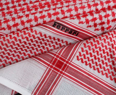 شماغ فيراري أحمر الإيطالي الفاخر