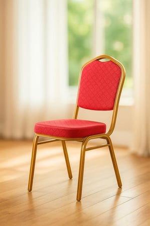 كرسي حفلات احمر