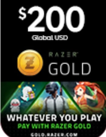 بطاقه ريزر الذهبية عالمي 200 دولار