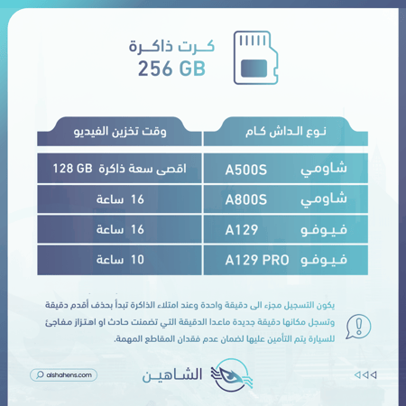 ذاكرة داش كام SanDisk 256GB