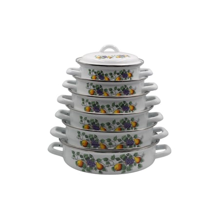 بادية غضار بوردة ازرق 6 حبة الطقم