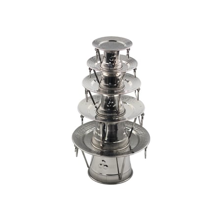 صحن لقيمات 5 حبات الطقم فضي