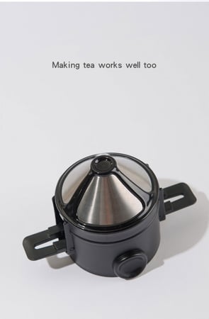 مرشح القهوة المحمولة 304 الفولاذ المقاوم للصدأ بالتنقيط حامل الشاي والقهوة سلال قمع قابلة لإعادة الاستخدام لتحليل الشاي وحامل منقط القهوة