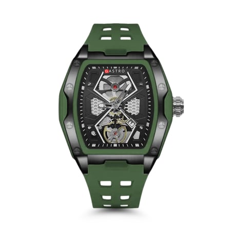 ساعة رجالية فاخرة ربل لون الاخضر G01200