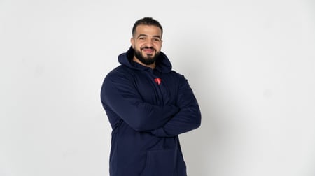بلوفر كحلي تكنيك