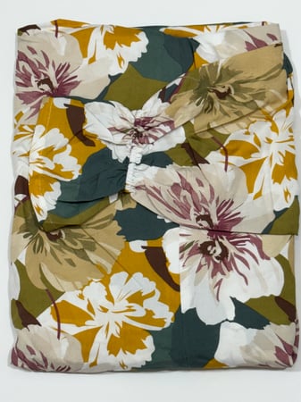 شرشف  قطن سحاب بناتي مخفي باللون اصفر الكم فرنسي الطول من الكتف 145 cm