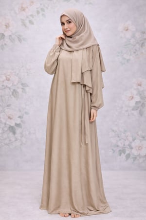 شرشف مرد حرير مغسول الطول من الكتف 165cm اللون بيج