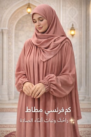 شرشف مرد حرير مغسول الطول من الكتف 165cm اللون وردي