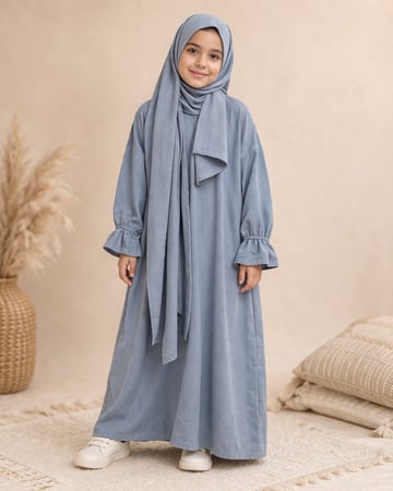 شرشف سي واي سحاب بناتي الطول من الكتف 120cm  / العرض 70cm  اللون رمادي