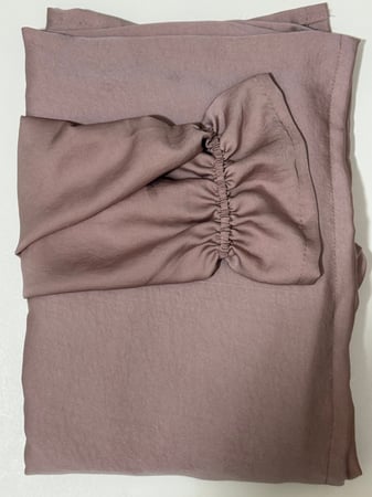 شرشف مرد حرير مغسول الطول من الكتف 165cm اللون نود