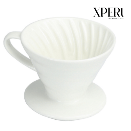 قمع سيراميك اكسبرت V60 مقاس 02 , أبيض | XPERt Dripper
